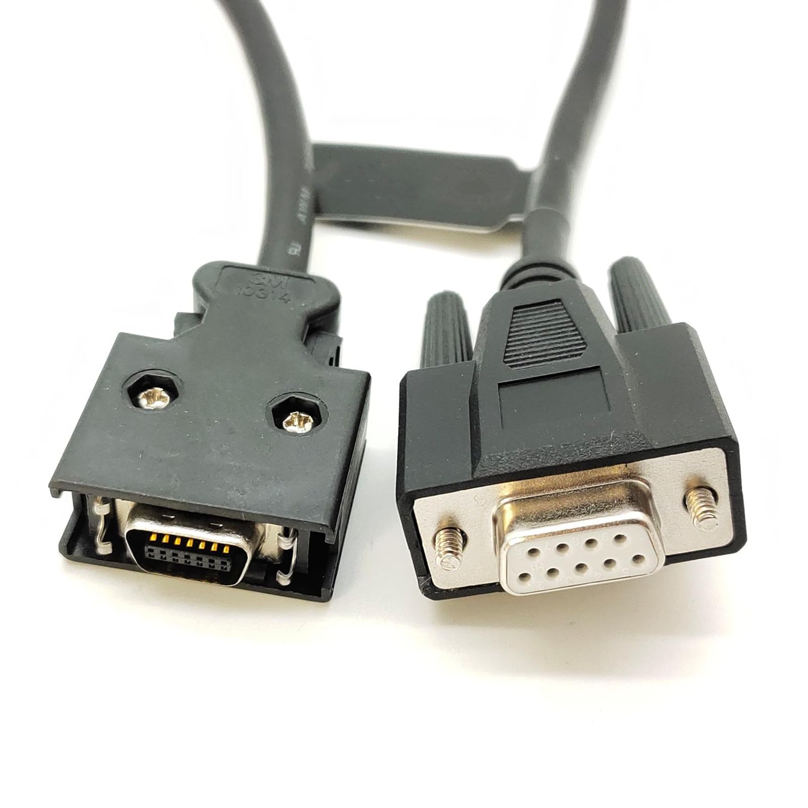 GXMRHWY D-Sub 9Pin Female Connector Straight to SCSI HPCN 14Pin Male Snap Type Connector with Rs232 Serial Programming Cable 3Meter