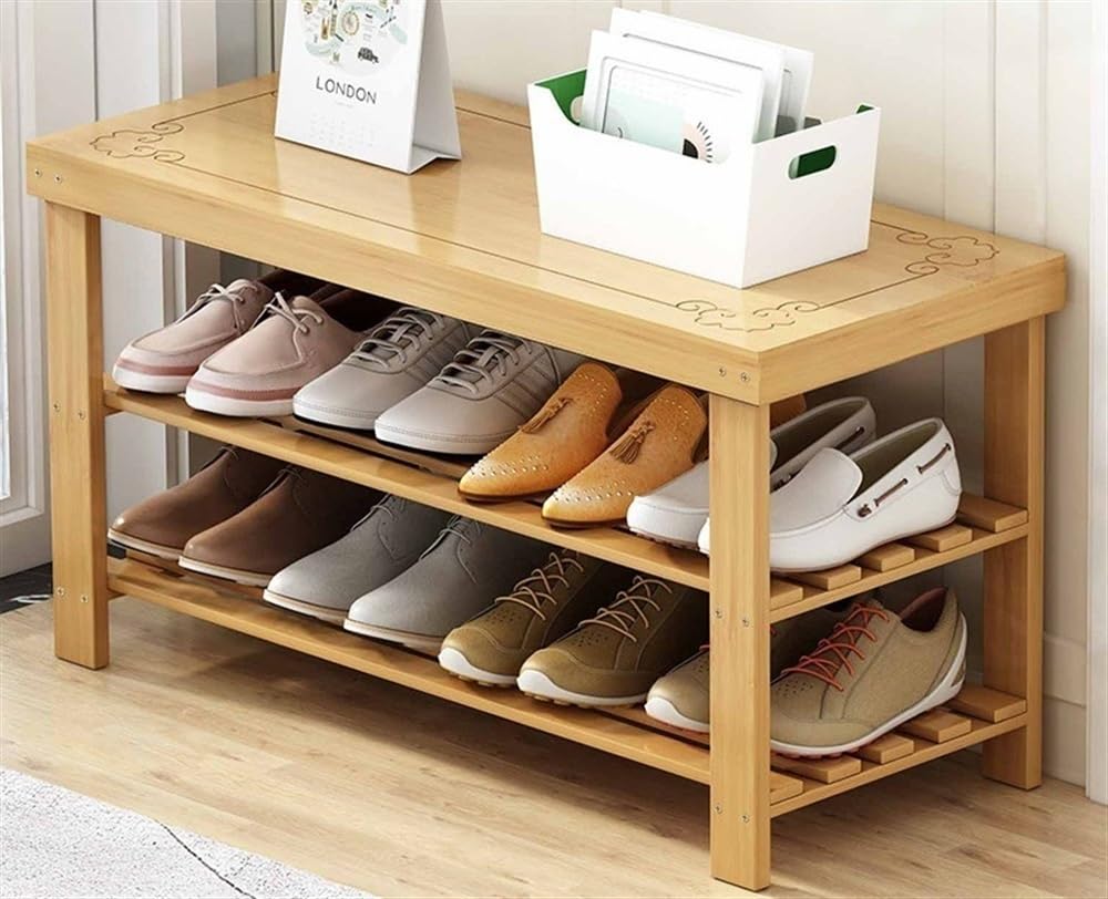 Meuble à Chaussures Bambou Gain de Place : Solution pour Entrée Encombrée
