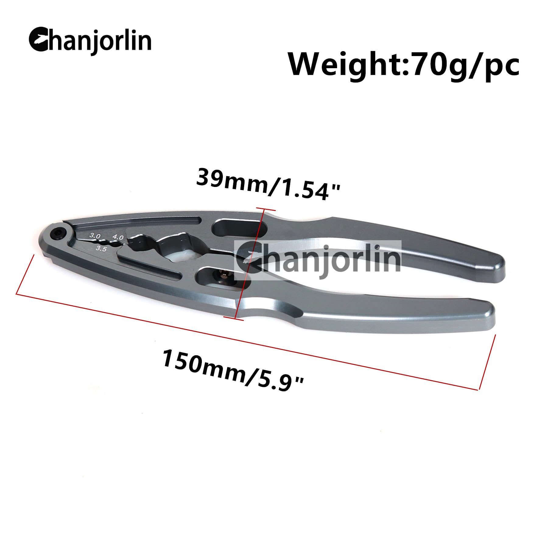 Chanjorlin RC Multi-Function Shock Pliers Aluminum Alloy RC Clamps 3.0 3.5 4.0 Shock Pivot Balls Tie Rods Shafts Assembly Disassembly Tool For 1/8 1/10 Crawler On Off Road Buggy Truck Car (Titanium)