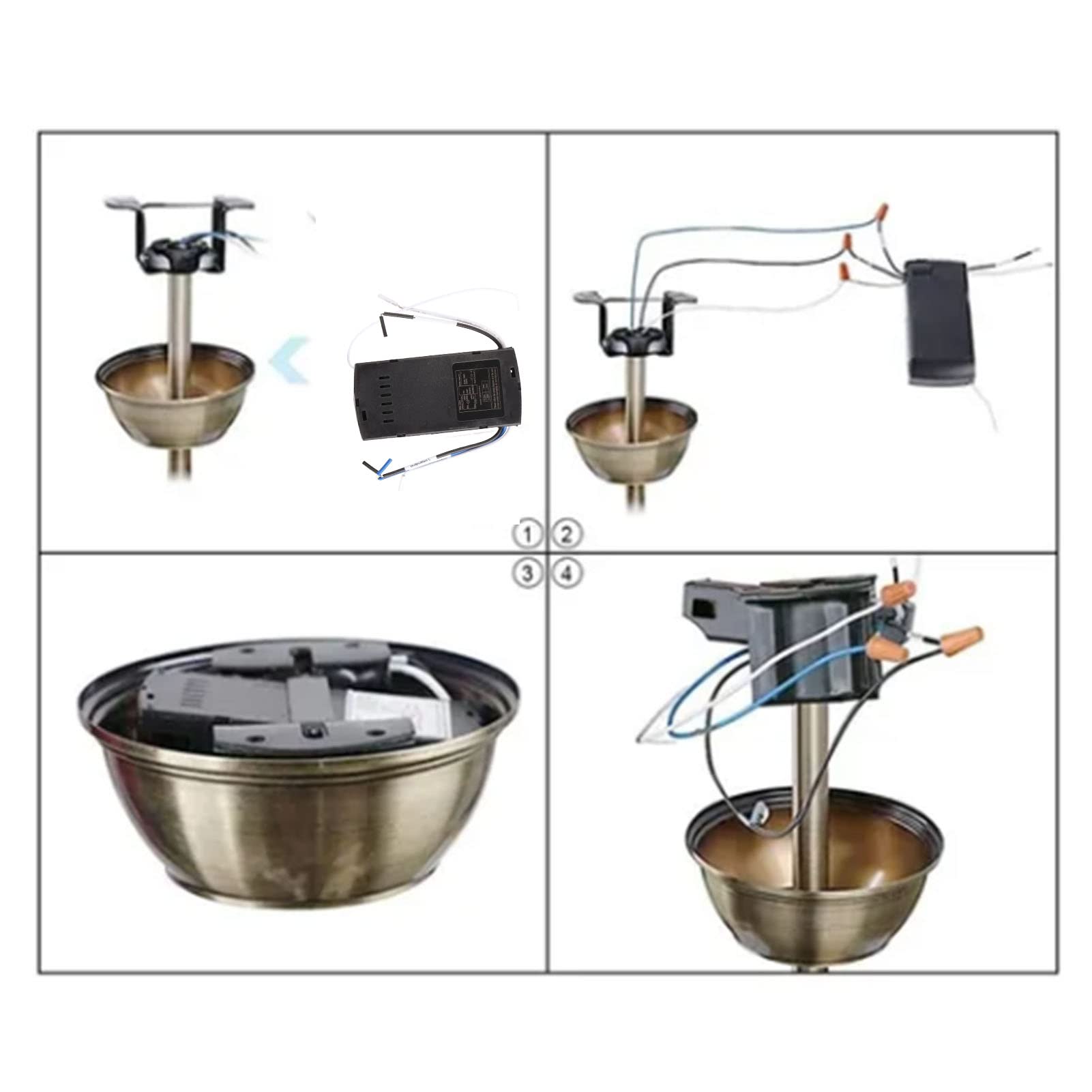 Hztyyier Kit Telecomando Universale Intelligente per Ventilatore da Soffitto 3 velocità della Ventola Pulsante di Controllo Separato Segnale Acustico Facile da Installare con Gamma