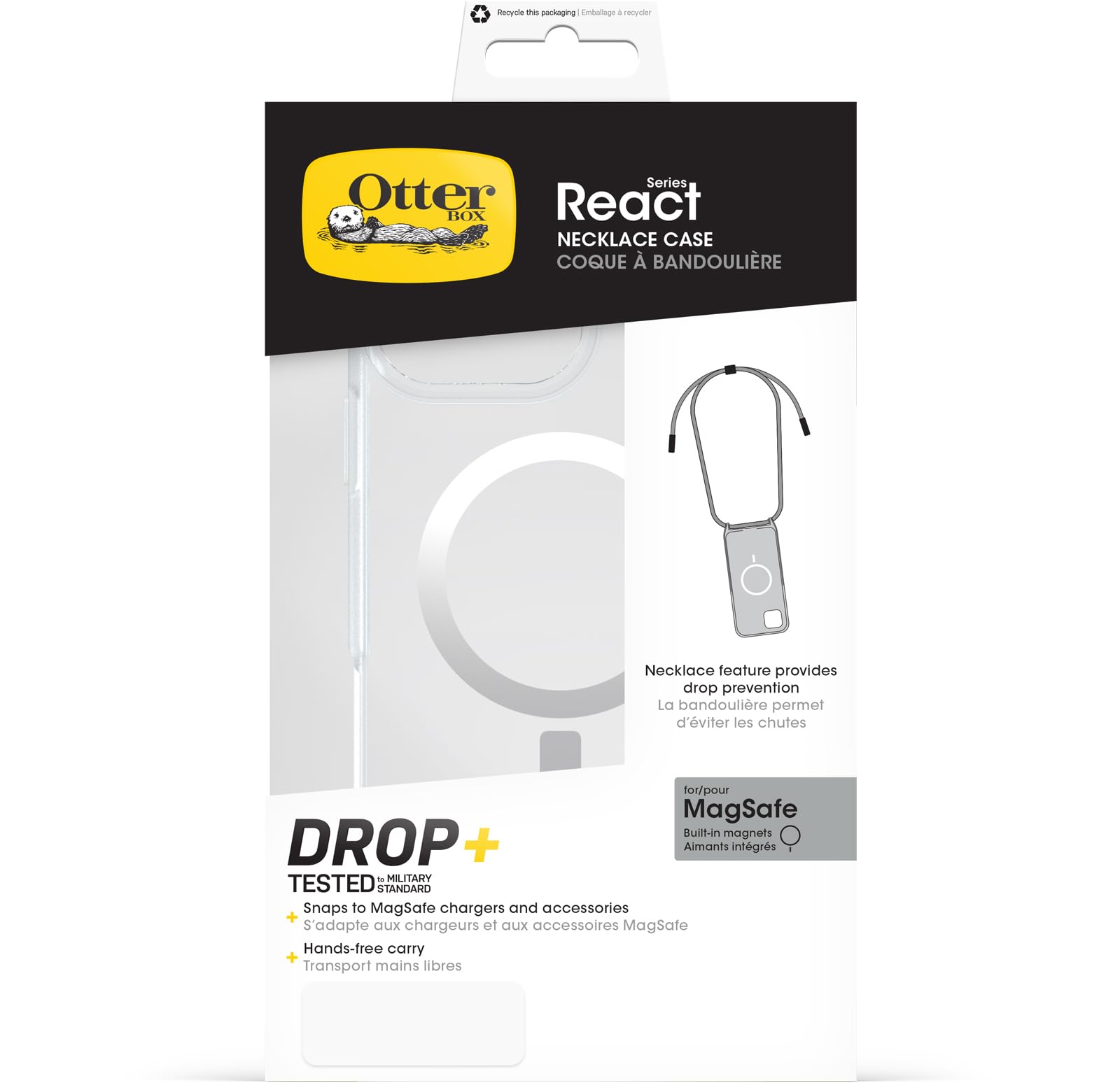 OtterBox iPhone 16 Pro Max Uyumlu MagSafe'li React Kolye Kılıfı