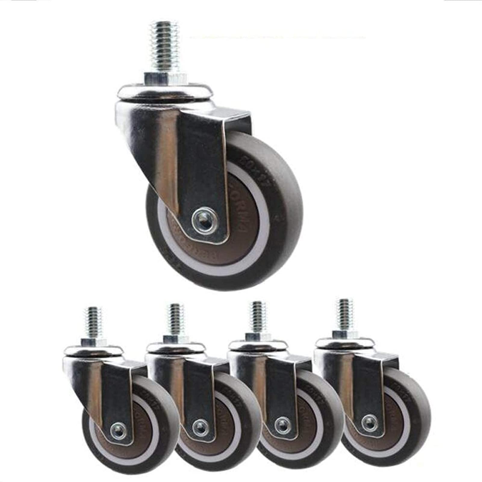 Roulettes de meubles anti-rayure M10 | Éliminez les bruits de votre chaise de bureau 50mm