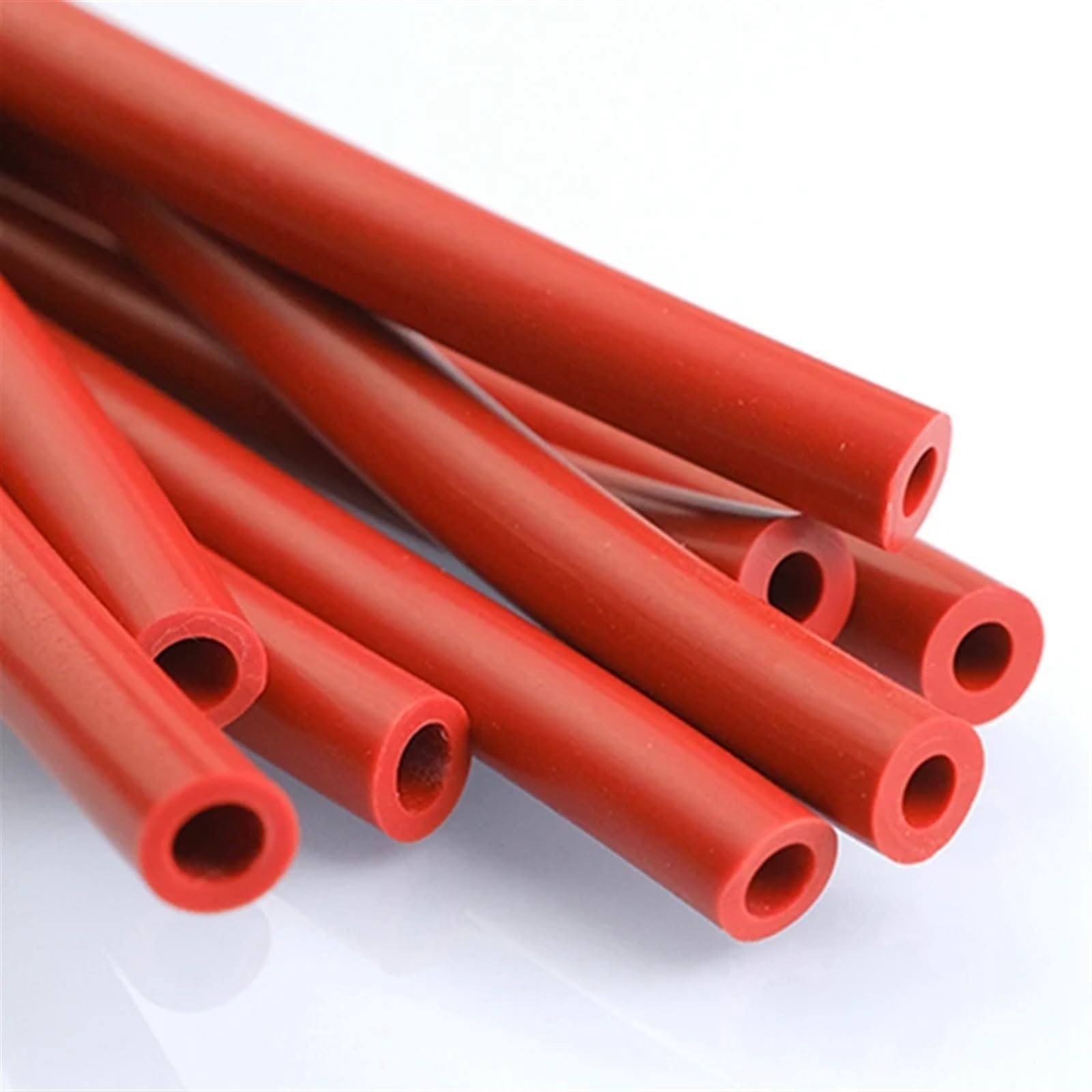 Tubo Gasolina Moto Tubo de silicona naranja y rojo resistente al calor, 2 m/juego, diámetro interior de 2 a 32 mm, for tanque de combustible de automóvil, tubo de enfriamiento al vacío, manguera de go