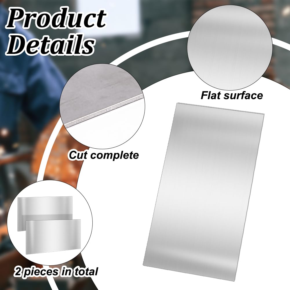 OLYCRAFT 2 pz 30x15cm Lamiera di Acciaio Laminato A Freddo Calibro 16/1.5mm di Spessore Lamiera di Acciaio Rettangolare Piastra di Striscia di Metallo In Acciaio Lamiera di Metallo Laminato A Freddo