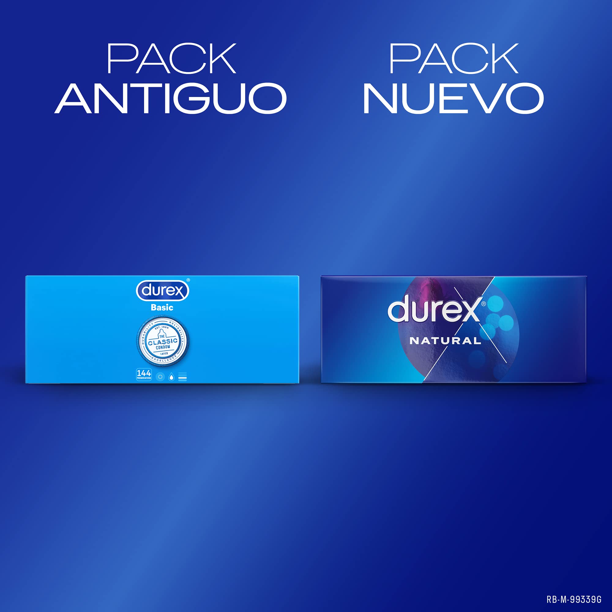 Durex Preservativos Natural, para Confort y Seguridad, 144 condones