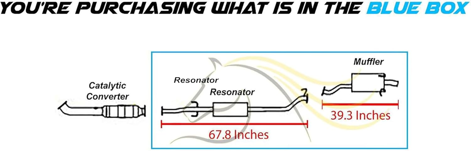 Exhaust Resonator Pipe Compatible for 2007-2009 Honda CR-V 2.4L | Stainless Steel | Northeastern Exhaust | Free Gaskets, Clamp, and Bolt Kit Included | Automotive Replacement Part