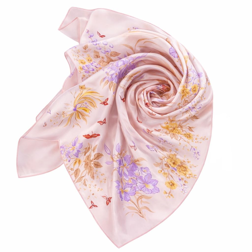 Seidentuch Damen Natürliche Maulbeerseide 100% SEIDE HQ-Qualität Seidenschal Halstuch 90x90 LD92402