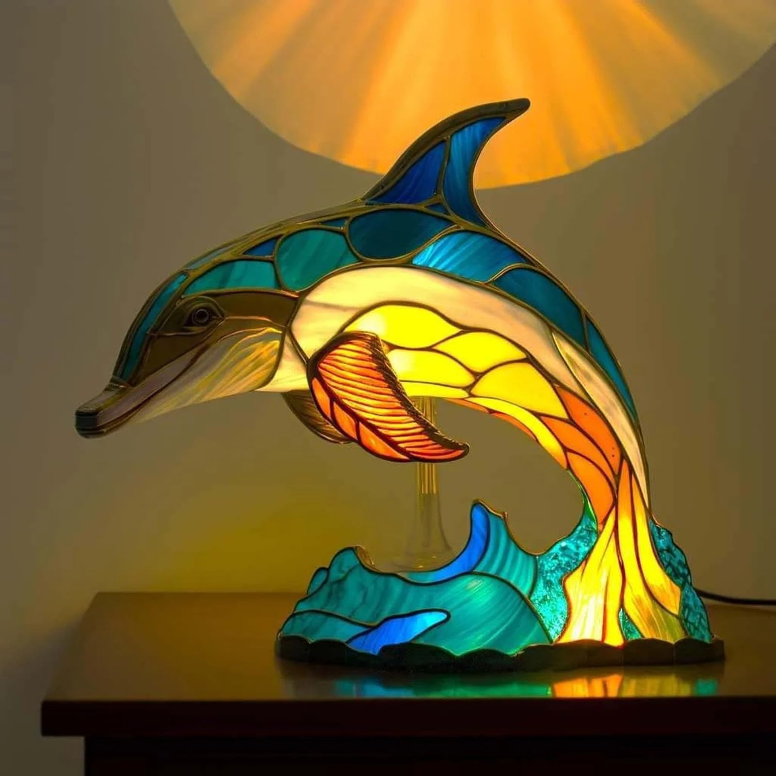 XIAOGUDONG Led Cat And Dog Series Art Night Light, Animal Style Resin Table Lamp, Art Coloured Animal Figurine, Vintage Animal Home Decor Resin Lamp, Fun Gift for Dog Lovers,36 — image 1
