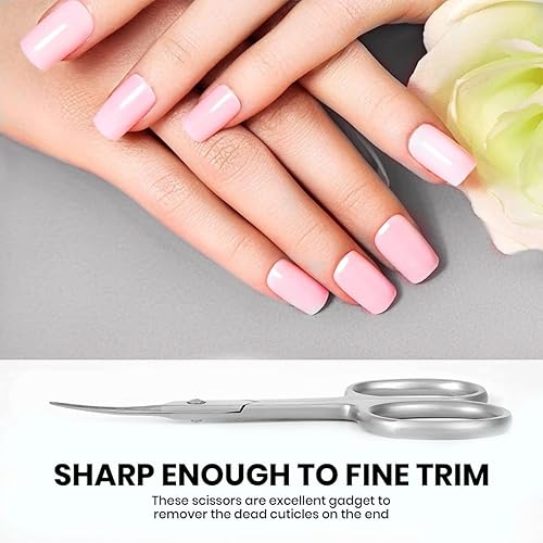Miniatura 6 de Tijeras de cutículas extrafinas para hombres y mujeres - Tijeras de manicura pequeñas multiusos, pedicura, tijeras de uñas para dedos y pies,