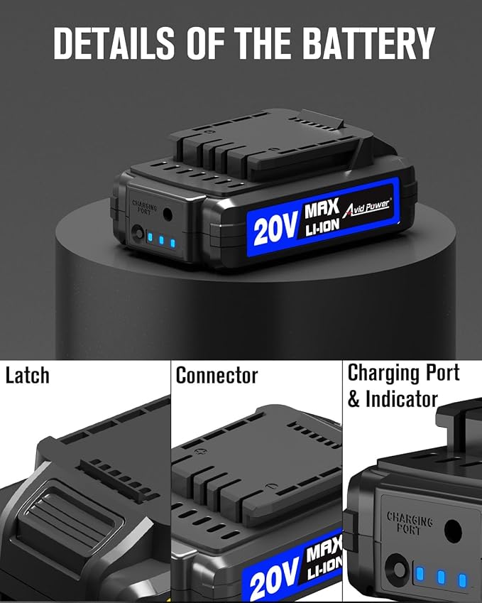 Taladro Inalámbrico AVID POWER 20V MAX con Batería 1.5Ah miniatura 3