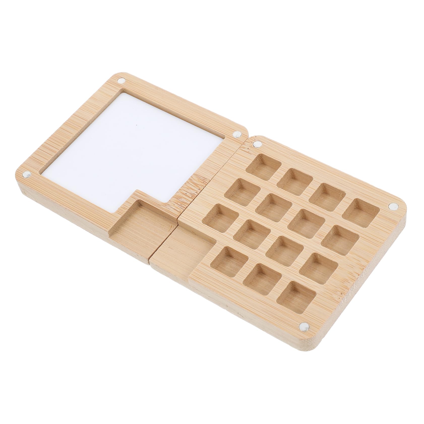 DIYEAH 15 Portable Watercolor Palette Mixing Tray with Compartments for Artists Sketchbook Palette for Outdoor and Indoor Painting Durable and Versatile Design