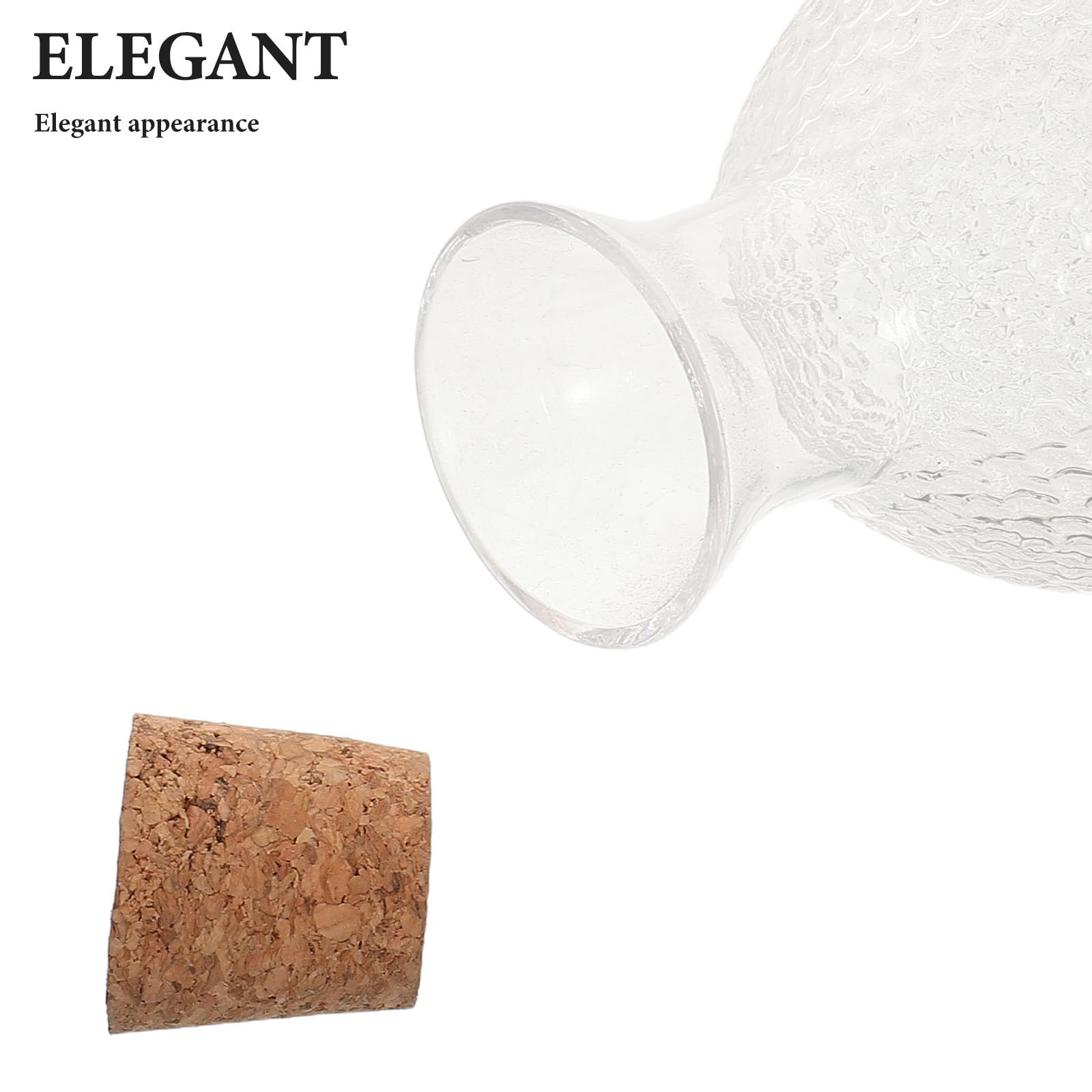 Japanisches Sake Leicht zu Reinigen aus Glas 6 Stück mit Gehämmerter Karaffe und Bechern Elegant für Gesellige Anlässe und Traditionelle Sake Zeremonien
