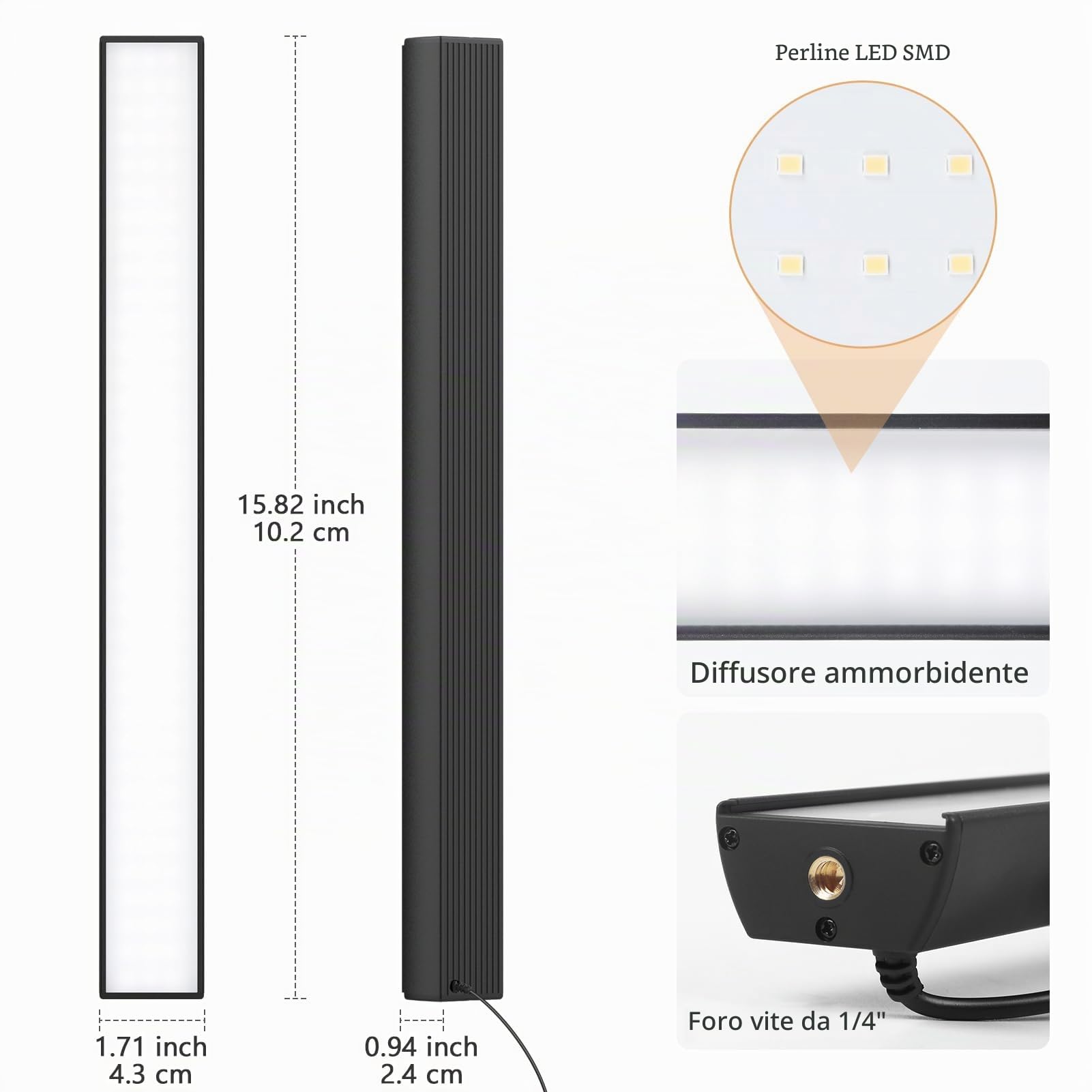 2 Pacchetti Luce Video a LED con 160cm Treppiedi, Luci per Fotografia, Obeamiu 5600K Illuminazione a USB Luci Fotografiche per Trucco/Youtube e Video/Selfie Tiktok/Foto di Prodotti/Streaming di Giochi