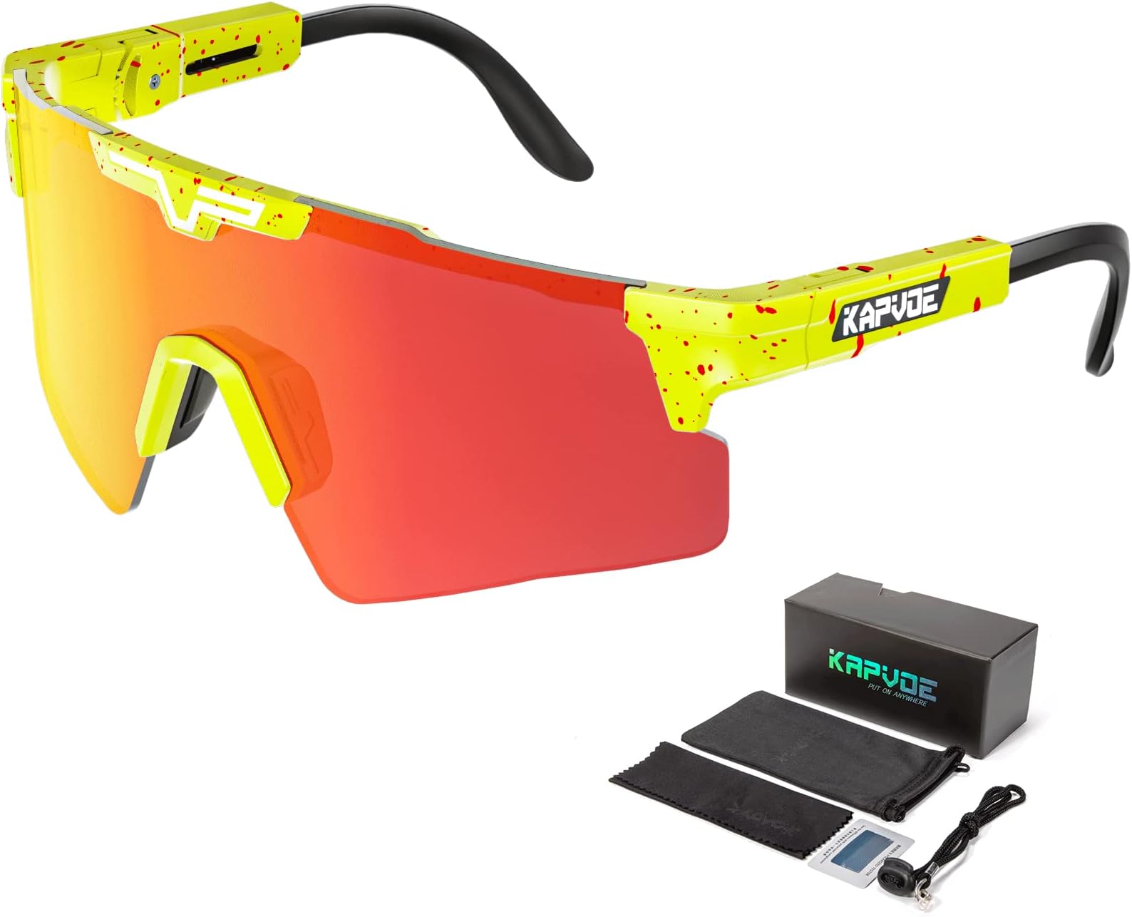 KAPVOE Polarized Cycling Sunglasses UV400 Protection for Men Women, Sports Glasses for Youth Baseball Softball Goggles