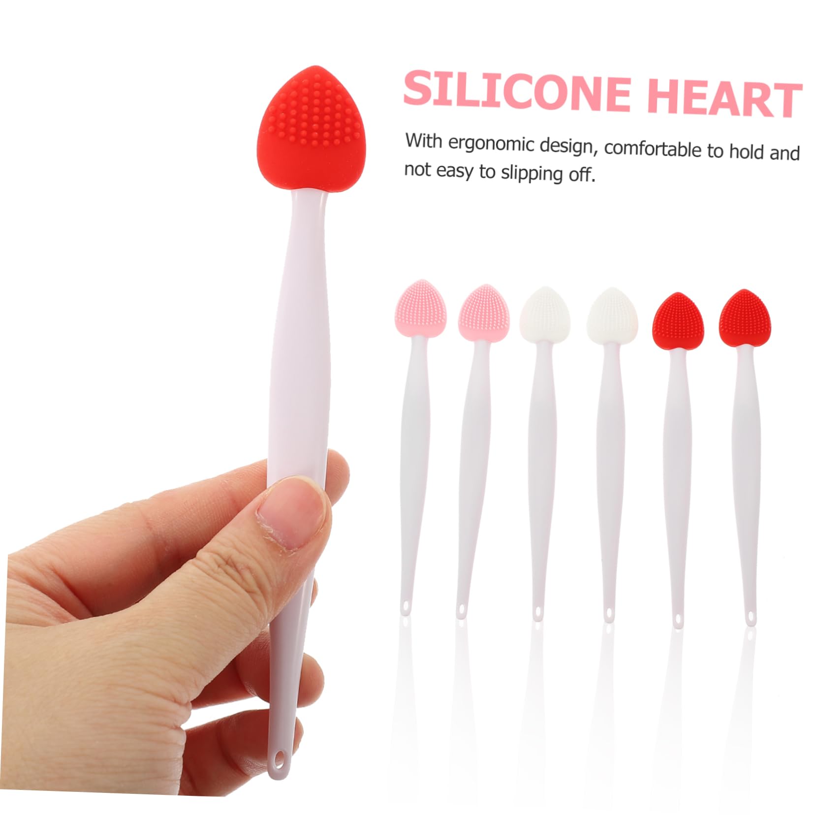 FOMIYES Lip Brush Scrub Silicone Nose Scrubber 6pcs Set for Gentle Exfoliation