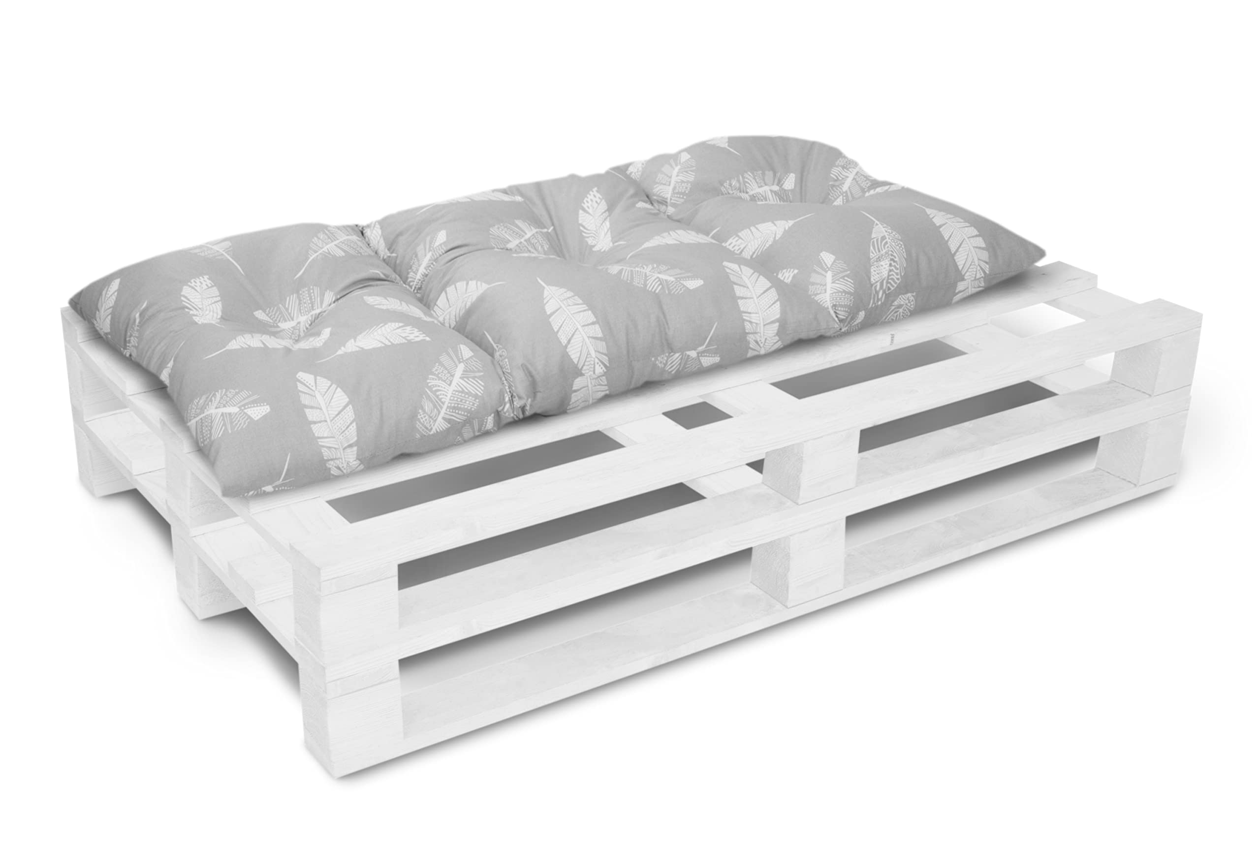 Amilian Cojín para palés, 120 x 60 cm, cojín para palés europeos, muebles de palés, balcón, sofá pequeño, sillón exterior o sofá pequeño para habitación juvenil