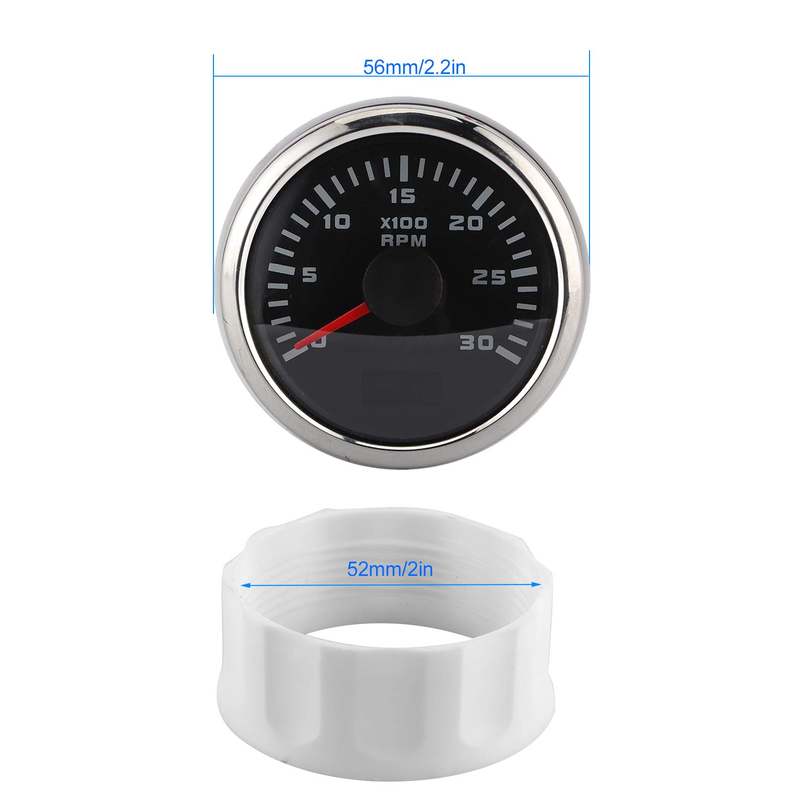 Tachimetro Digitale Universale Racepro per Moto, Contachilometri, Contagiri con Display LCD a Doppia Velocità per 2-4 Cilindri