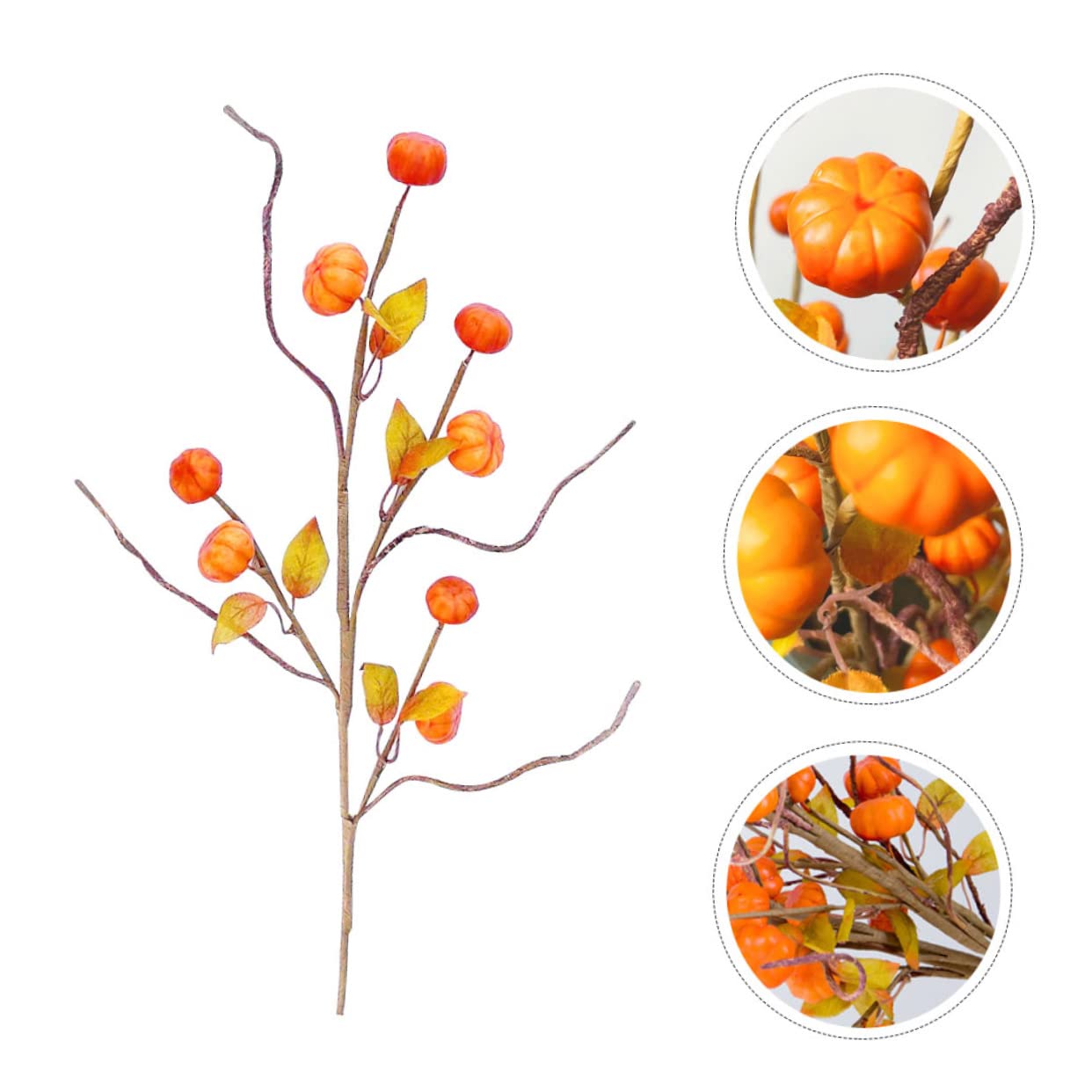 ABOOFAN 6pezzi Decorazione Zucche Artificiali e Bacche Per Composizioni Autunnali Per Ringraziamento e Halloween e Riusabile