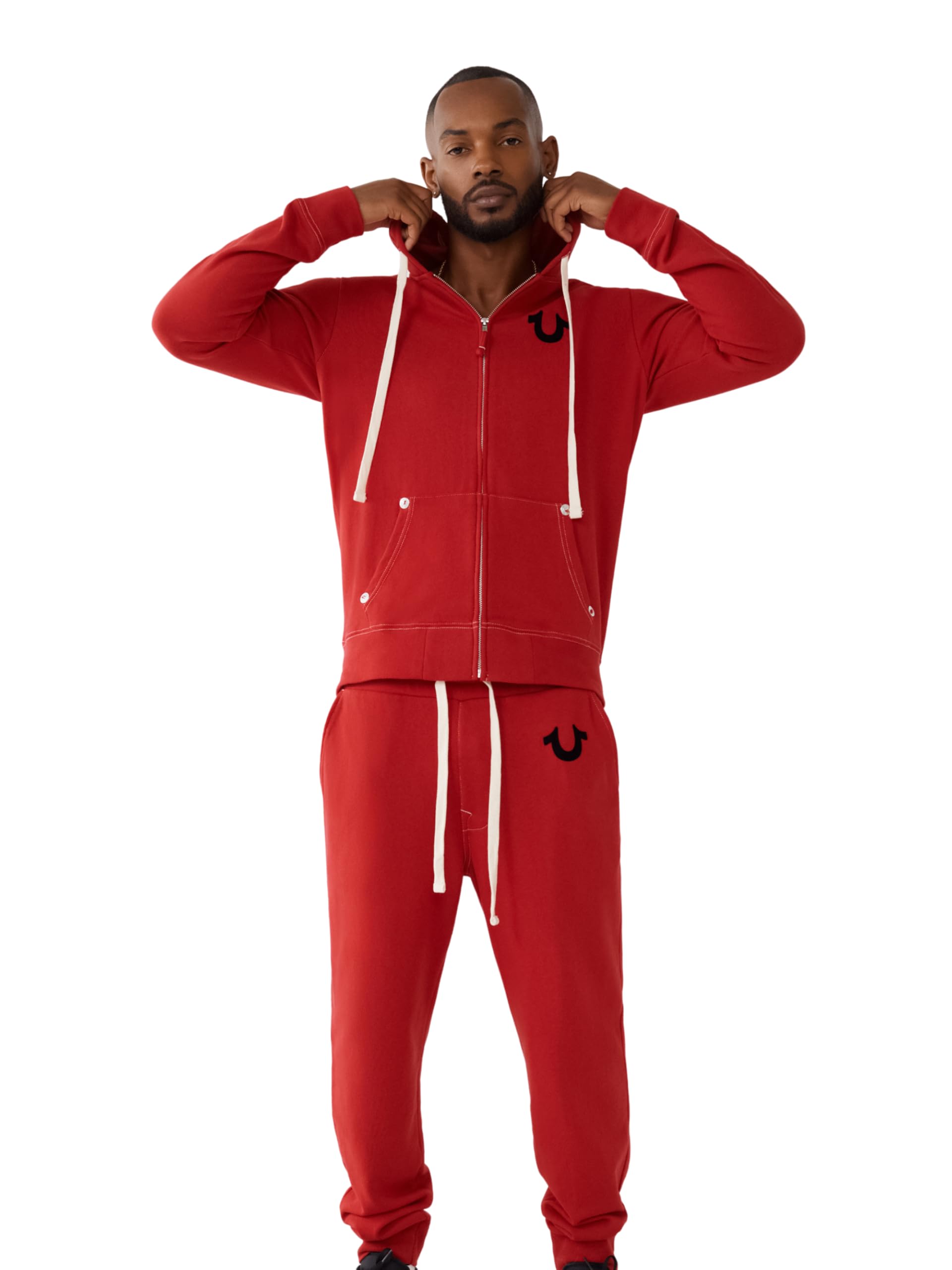 True Religion Buddha Logo Zip Hoodie Felpa con Cappuccio Uomo