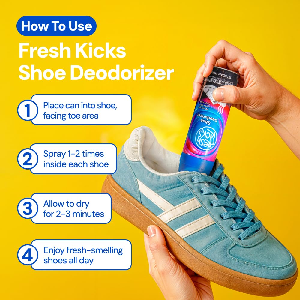 Amazon.com: Fresh Kicks Shoe Deodorizer Spray, 4 oz 