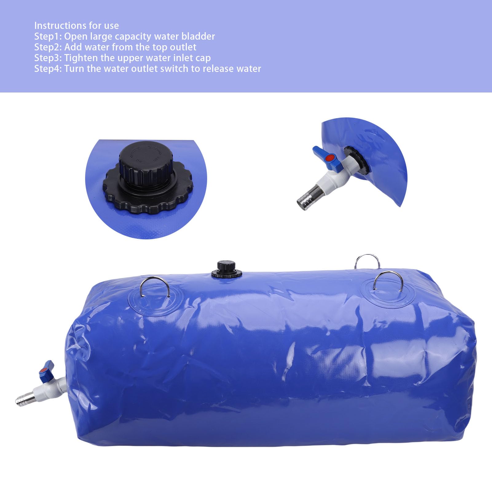 Sonew Zbiornik na Wode 110L, Pojemny Przenosny Skladany PVC Miekki, for