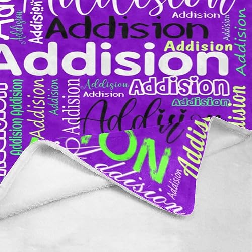 Miniatura 2 de Manta con nombre personalizada para niños y adultos  Manta de franela personalizada con nombre  Personalizada para cumpleaños, San Valentín, Navidad