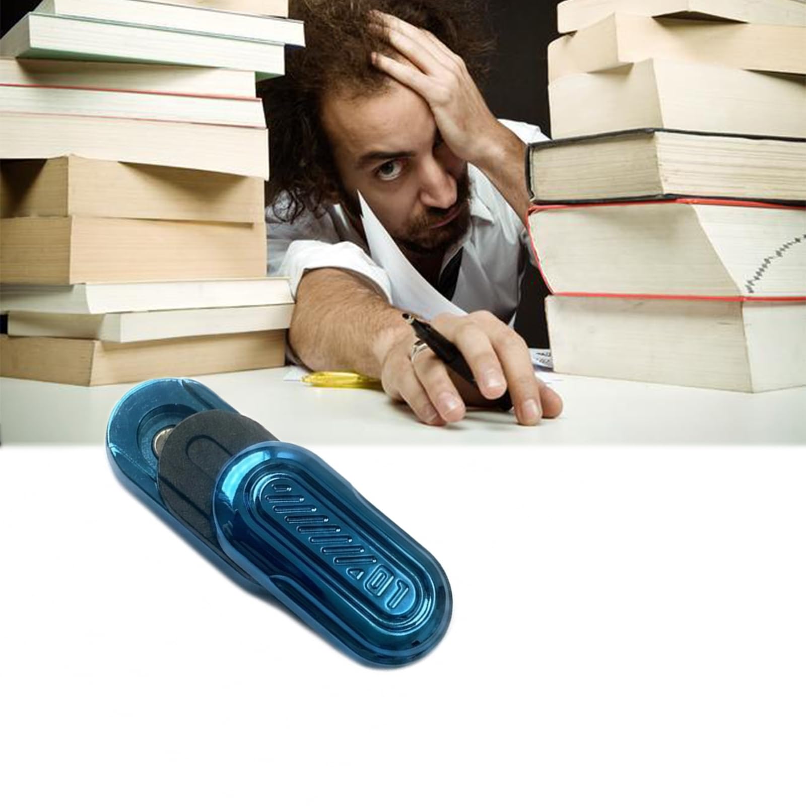Fidget Slider Toy Metal Coolest Magnetic Haptic Stress Reliever Ease Anxiety Unwind Breaks Provides Superior Hand Feel (Skyblue)