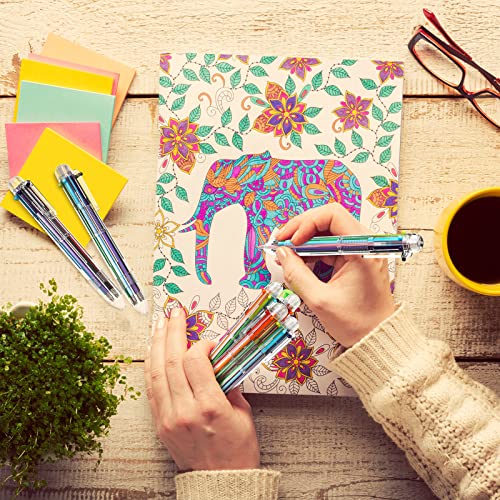 Multicolor Ballpoint Pen 0.5Mm 6-In-1 Colored Retractable Ballpoint Pens Multi Colored Pens Multicolor Ink Pen Rainbow Pens For Nurses, Gel Ink Nurse Pens For Office School Students Kids(96 Pack) #TOP6
