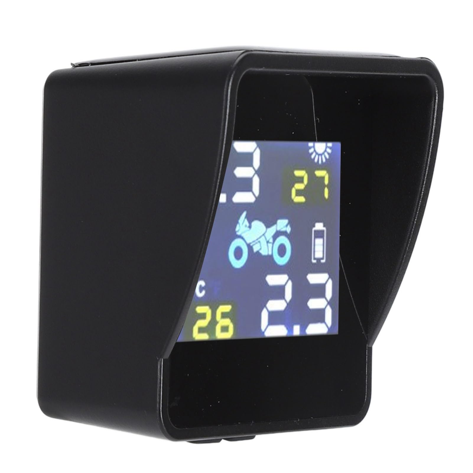Monitor della Pressione dei Pneumatici Sisteme Solare di monitoraggio della Pressione dei Pneumatici Bluetooth TPMS con Display LCD e 2 sensori Esterni per Scooter Moto