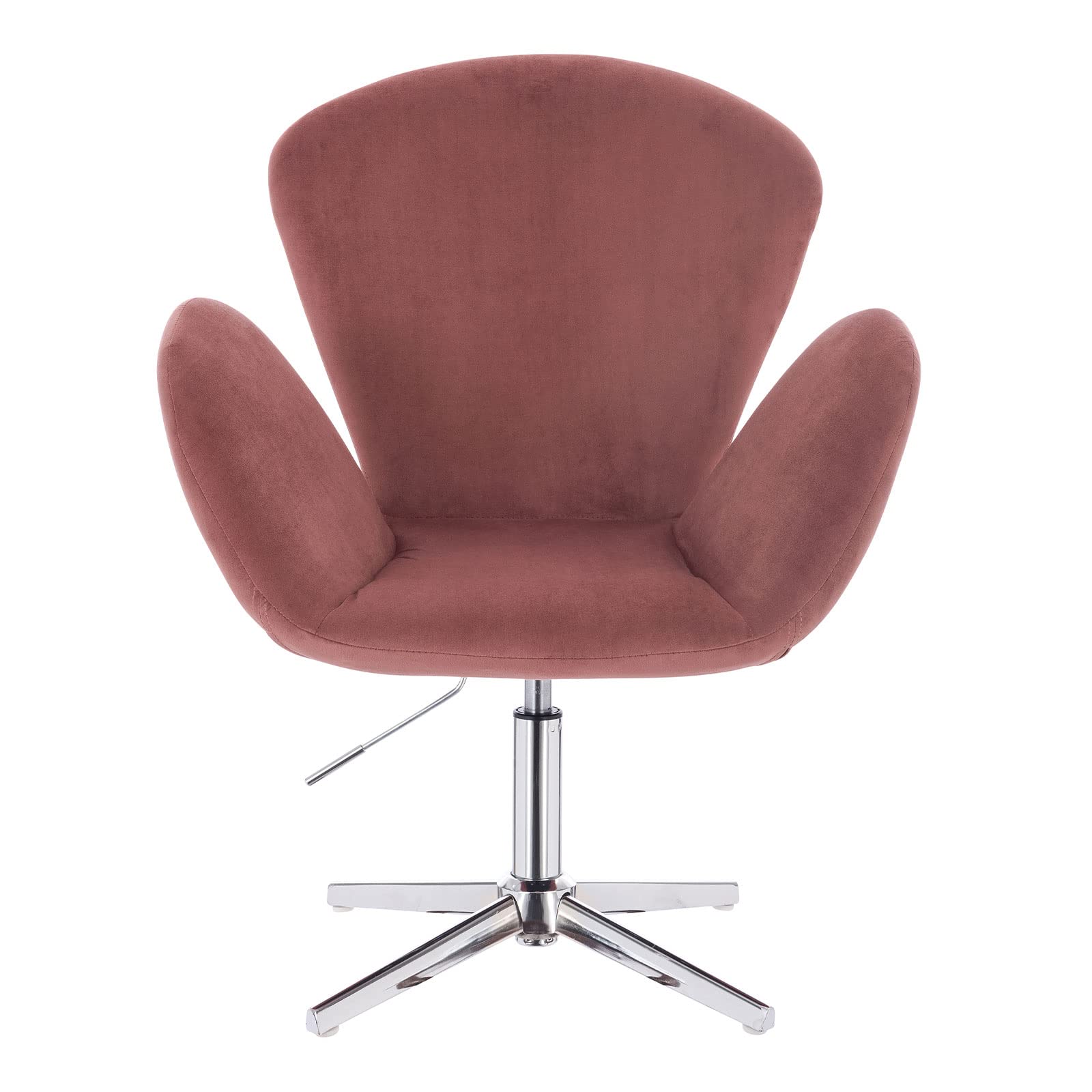 SVITA BROOX Drehstuhl mit Armlehnen höhenverstellbar Loungestuhl Cocktailsessel Samt Rosa