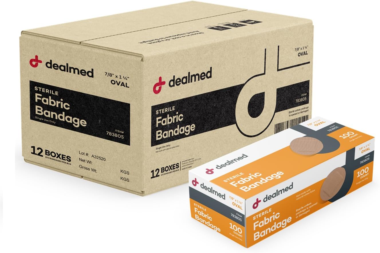 Dealmed Flexible Fabric Oval Spot Adhesive Bandages...
