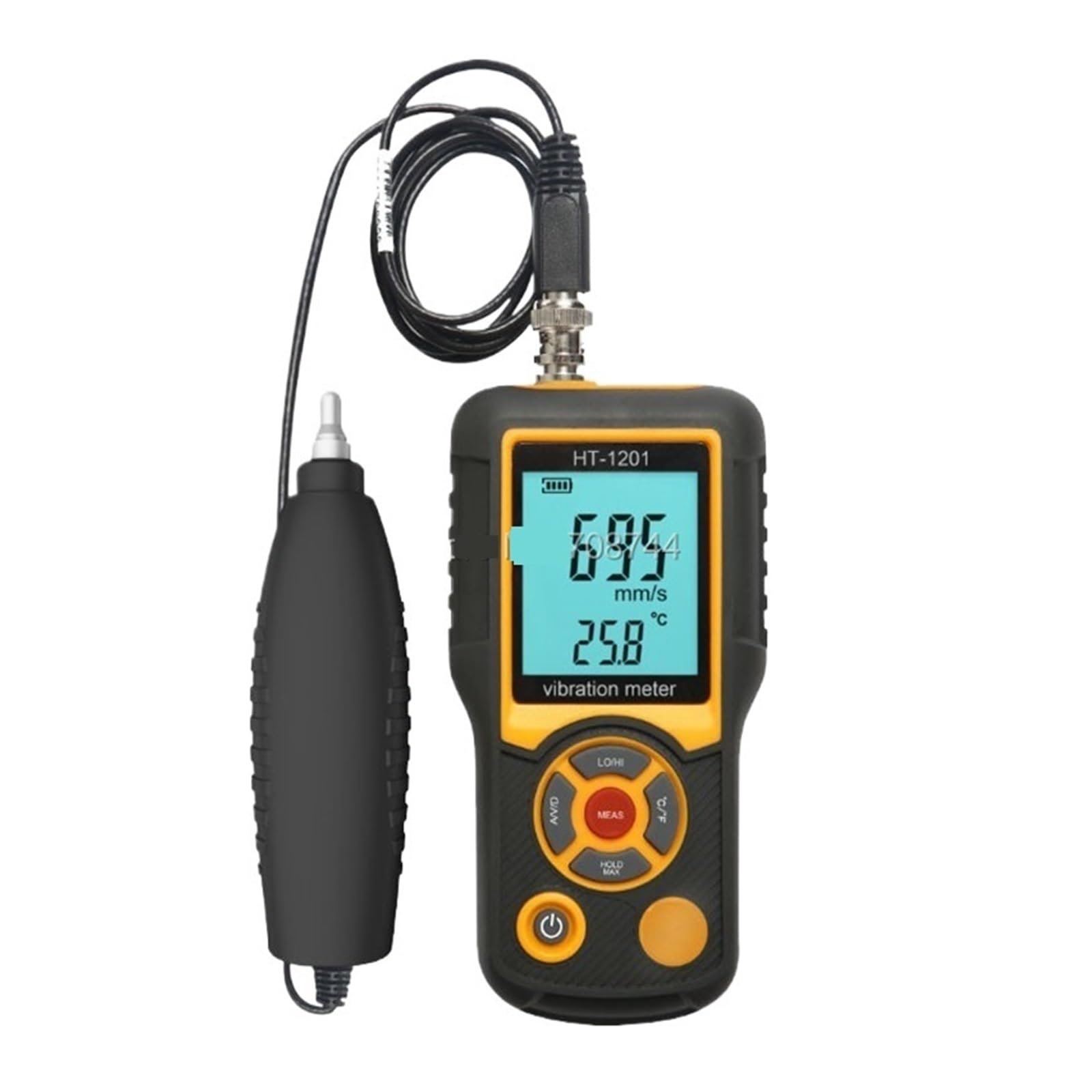 WDWDW Vibration Meter Tester,HT-1201 Portable LCD Analyzer Vibro Gauge 0.1-199.9m/s Analyzer