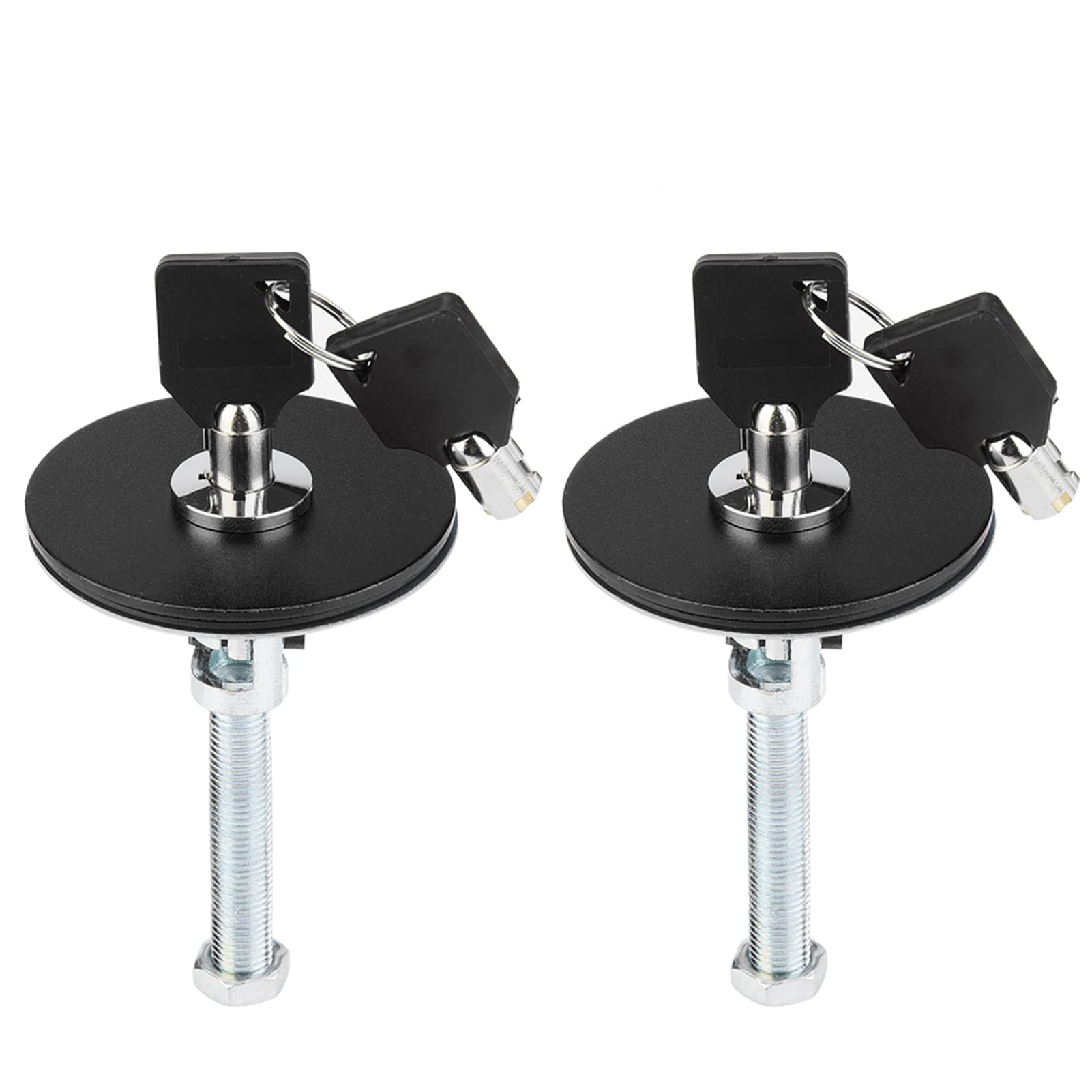 Klanata Hood Pins Kit for Car, Car Hood Lock, Universal Engine Hood Latch, Car Hood Cover Lock Key Pin Kit Safety Latch Pin, for Fastening Bolt Professional Rally Cars (Black, with Key)