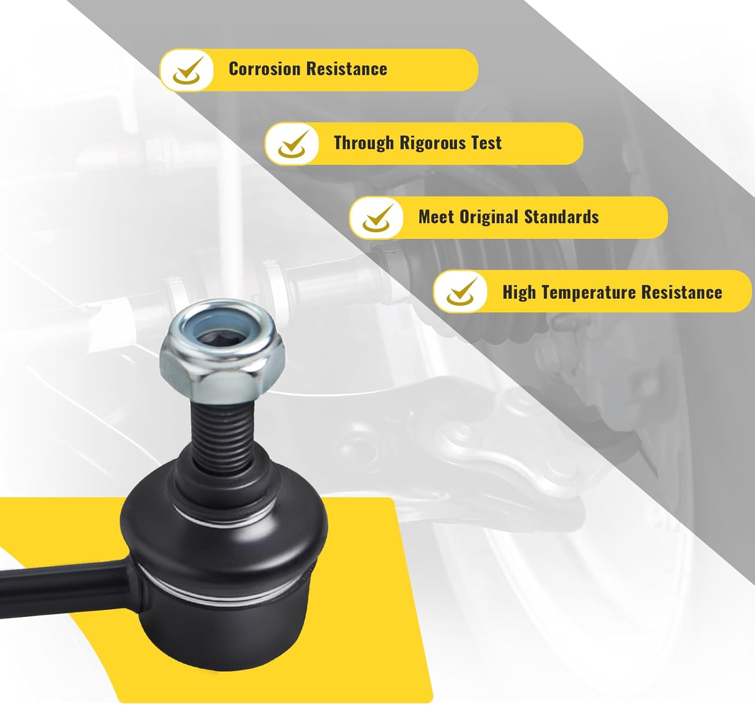 TUCAREST Rear Sway Bar Stabilizer Link 2Pcs K750404 Fit For 2010-2022 Su-baru Outback, 2009-2018 Forester,2013-2017 XV Crosstrek [# 20470SC000 20470AN01A 542-475 MS80861 101-6719 TC5520 CL0541]