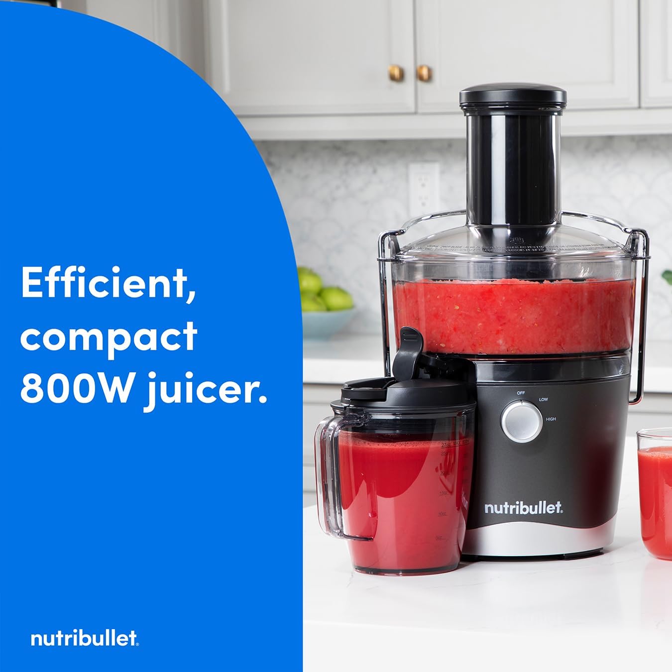 NutriBullet nutribullet 800W Centrifugal Juicer - 8 Piece Set - 1.5L Pulp Basin & 800ml J… thumbnail 2