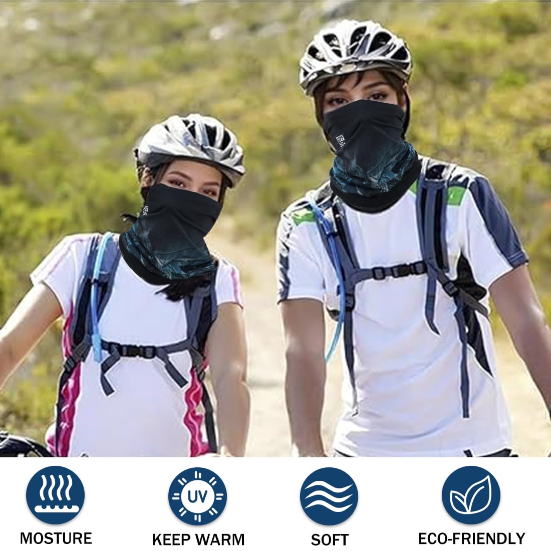 KUNSTIFY Scaldacollo Multifunzione In Cotone Elastico – Bandana, Maschera Viso, Foulard, Protezione Da Polvere E Sole, Lavabile E Riutilizzabile - copertina