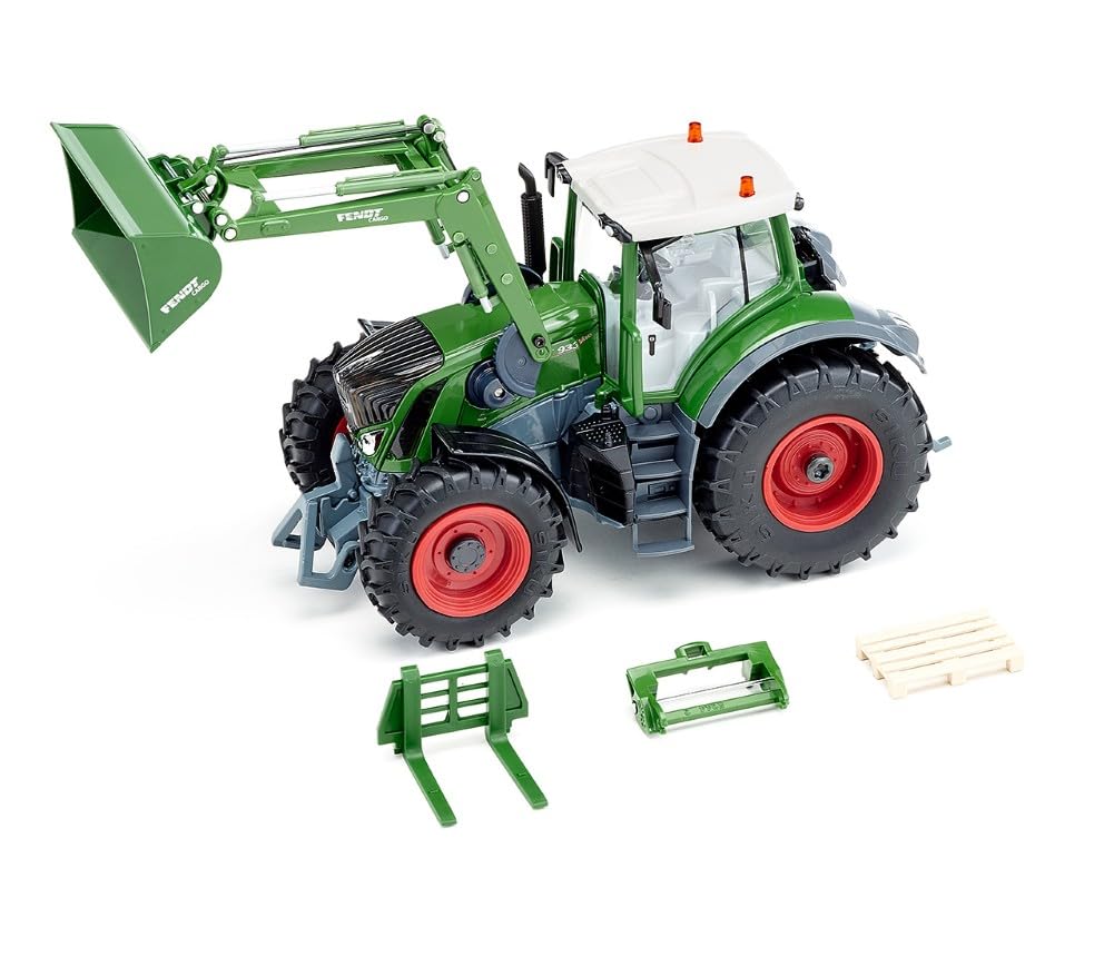 Siku 6793, Trattore Fendt 933 Vario con caricatore frontale, Verde, Metallo/Plastica, 1:32, Telecomandato, Guida tramite app con Bluetooth, Senza telecomando