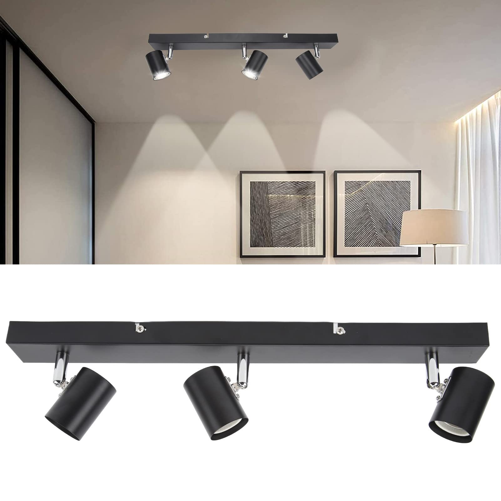 Gonetre Luces De Seguimiento Techo Led 3 Luces Iluminación De Seguimiento