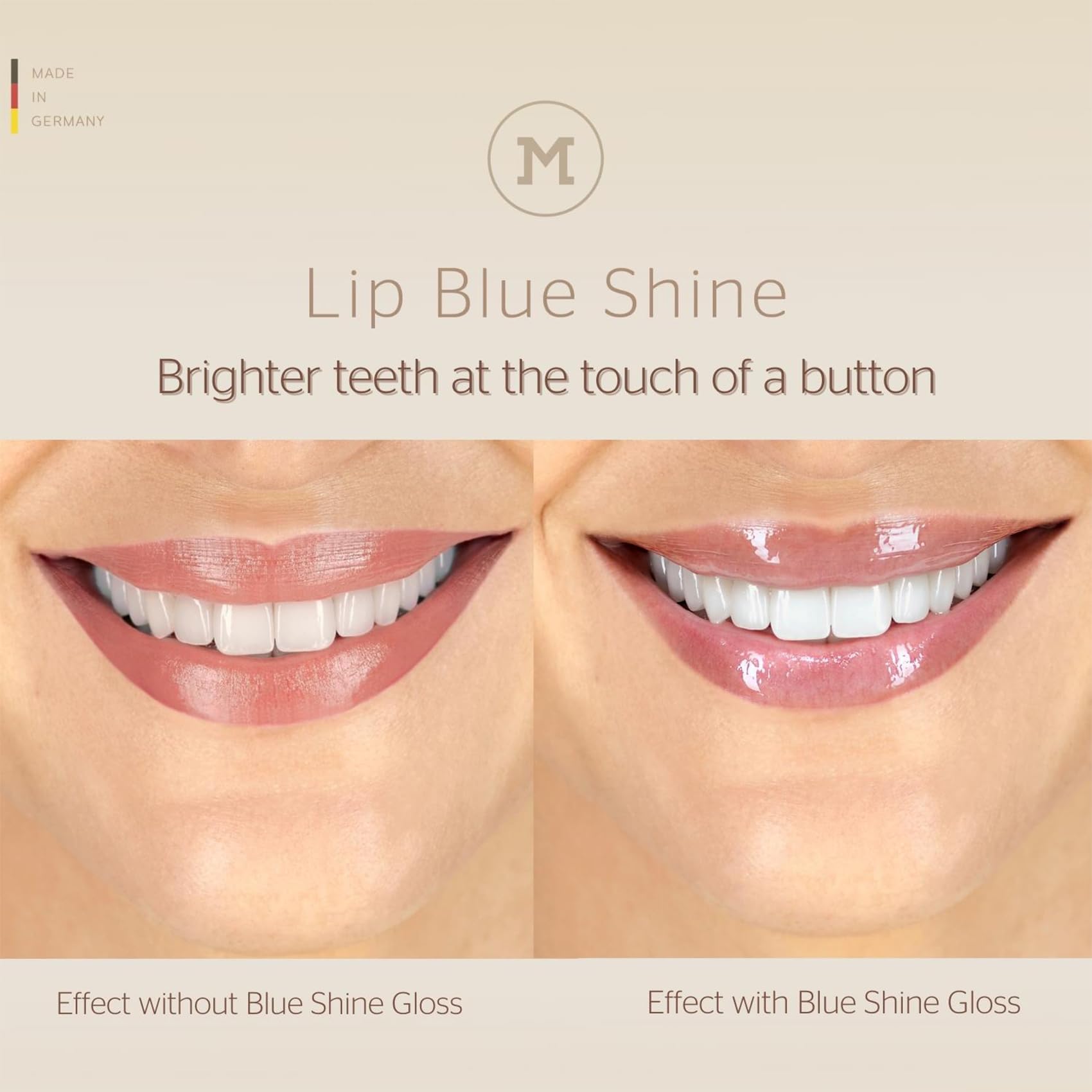 Lucidalabbra MINT blu brillante all'acido ialuronico (4 ml) Primer labbra - Effetto sbiancante - Oli preziosi - Arricchito con pigmenti blu per denti radiosi - Vegano - Di Dr. Mintcheva