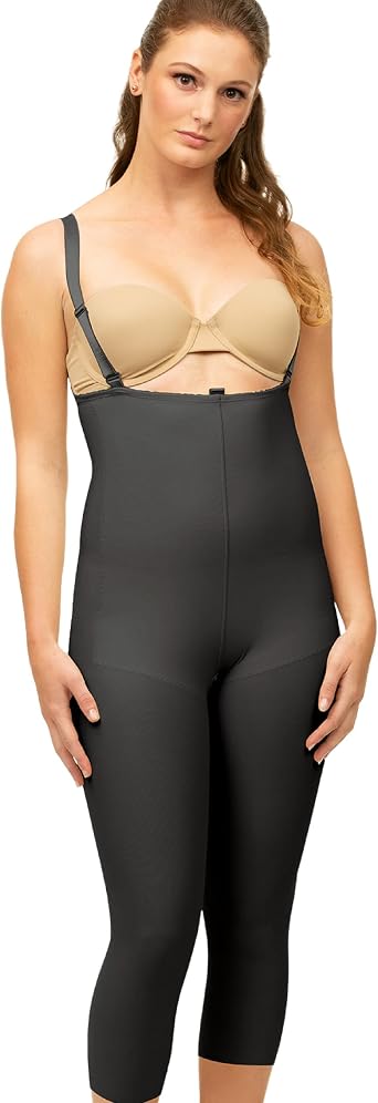Isavela 2nd Stage Body Suit Below Knee Length W/Suspender Plastic Surgery Compression Garment BS06