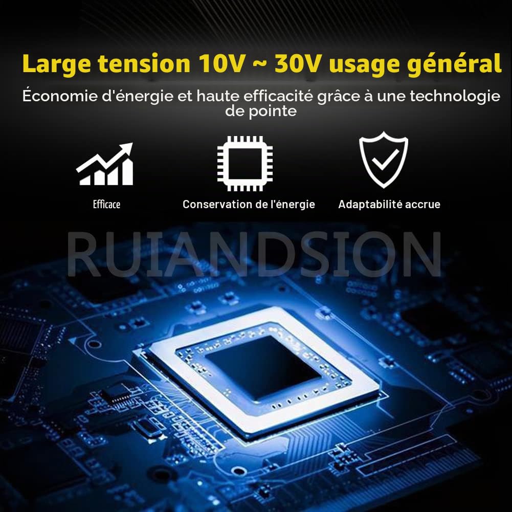 Ruiandsion P45T H5 R2 Ampoule de phare LED blanche/jaune DC 10-30V Super lumineuse avec puces LED CSP 4SMD pour phare avant auto moto