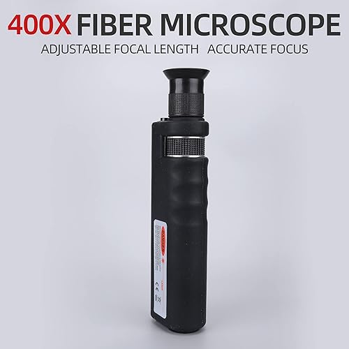 Miniatura 9 de Lupa de fibra óptica de mano 400x microscopio de inspección óptica de fibra LED Iluminación antideslizante caucho 0.098 in SCFCST0.049 in LC