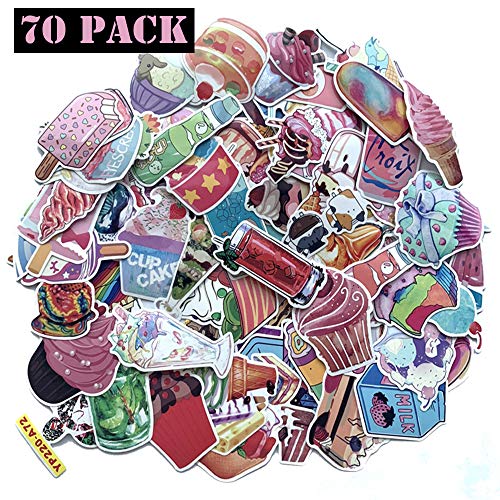 Ehope Pink Cute Cake Ice Cream Sticker Vinyl Cate Stickers for Laptop,Skateboard,Bike,Luggage,PS4,Xbos one,Phone-Party