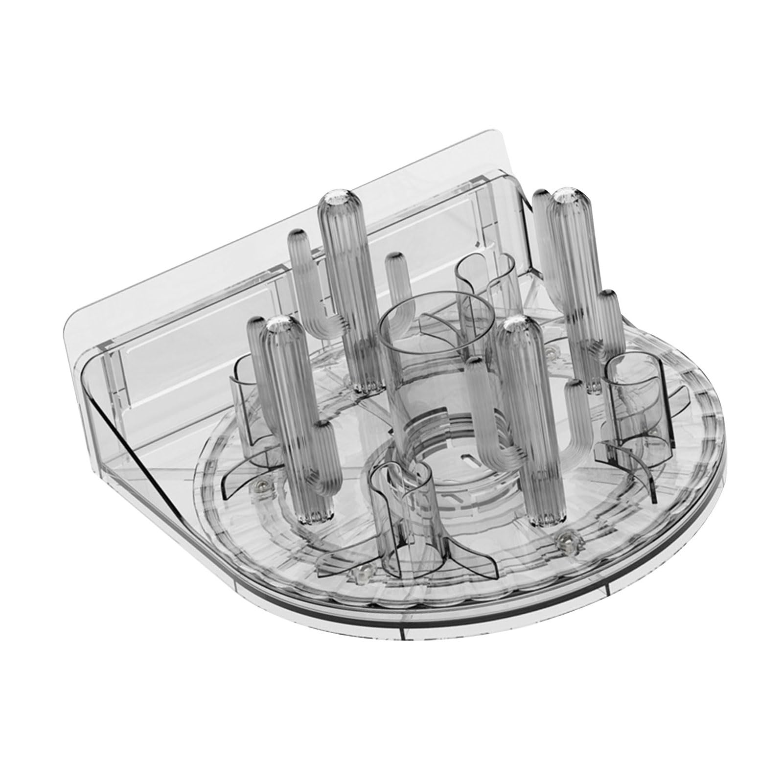 carotoe Toothbrush Toothpaste Stand Holder with 4 Cups for Bathroom Storage Organizers Toothpaste Slot for Electric Toothbrush Wall Mounted Cup Holder