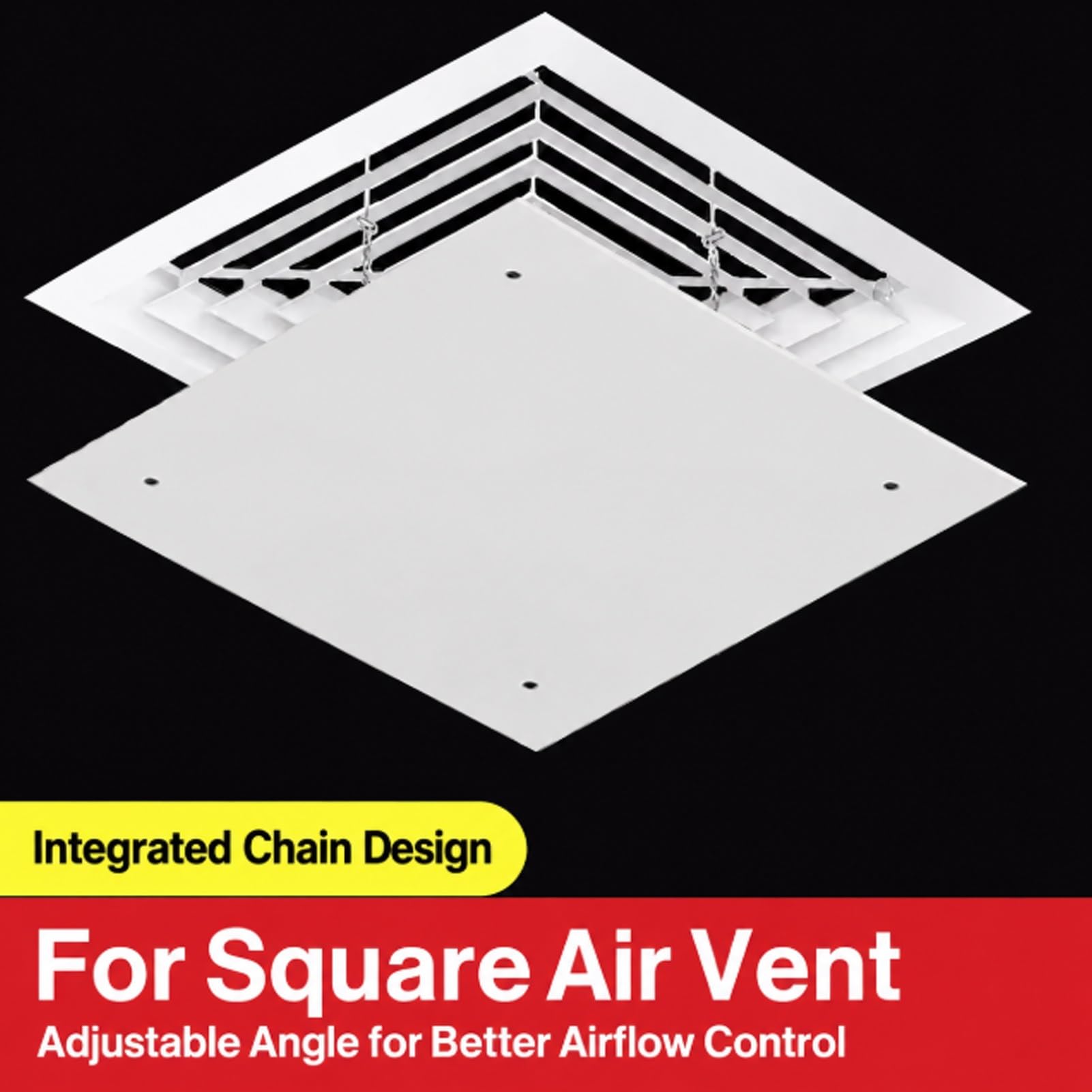 Deflettore d'aria quadrato a soffitto in PVC