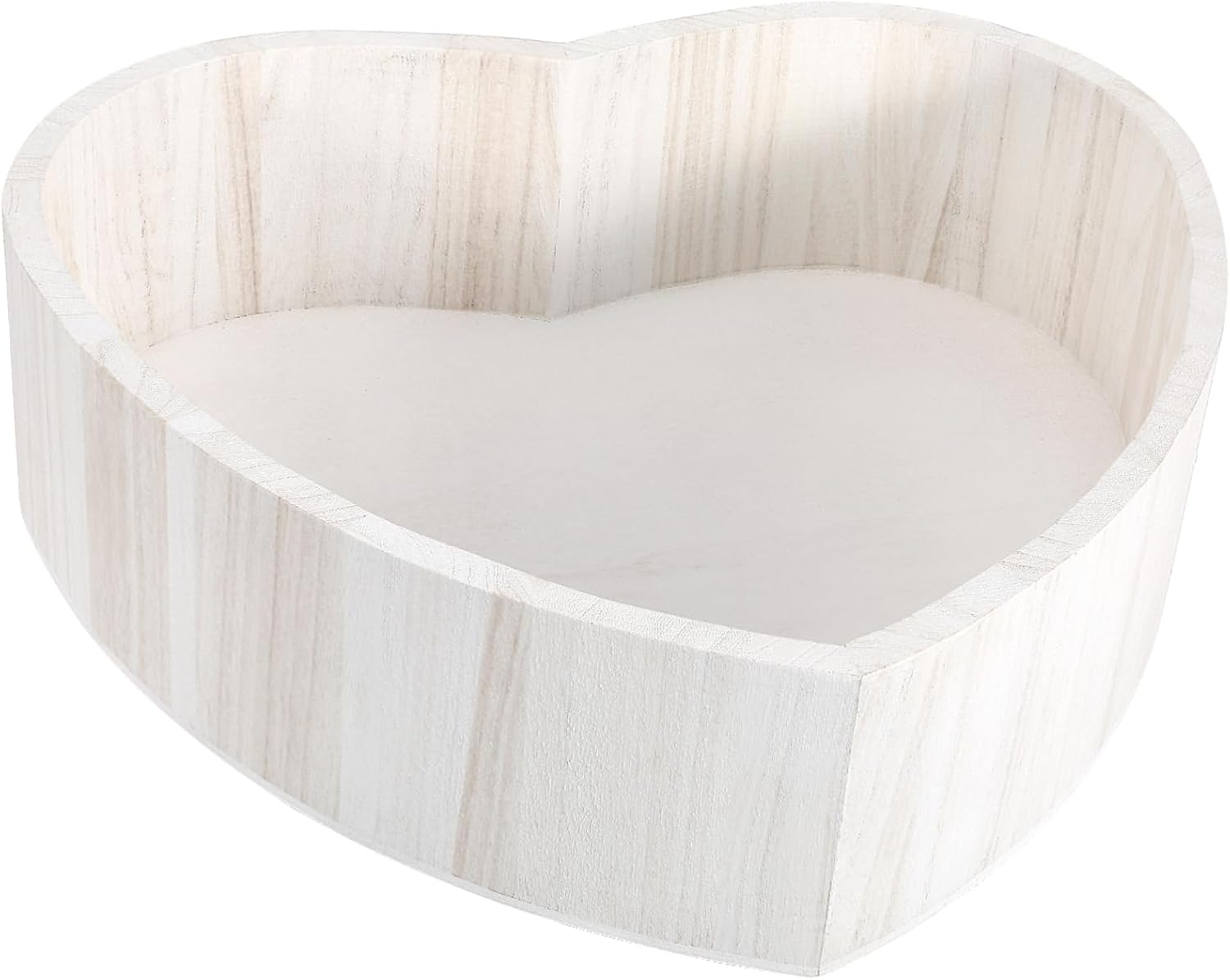 Gadpiparty Baby Photo Wooden Bowl Heart Shaped Box for Baby Shower Newborn Photo Props