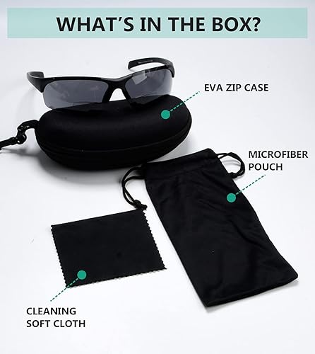 Miniatura 6 de Eyekepper TR90 Gafas de sol bifocales sin montura irrompibles para deportes de béisbol, correr, pesca, conducción, golf, softbol, senderismo, Lente