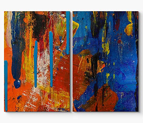 SIGNLEADER Abstract Wall Art for Home Office Abstract Brush Strokes Canvas Wall Art for Bedroom Living Room - 24