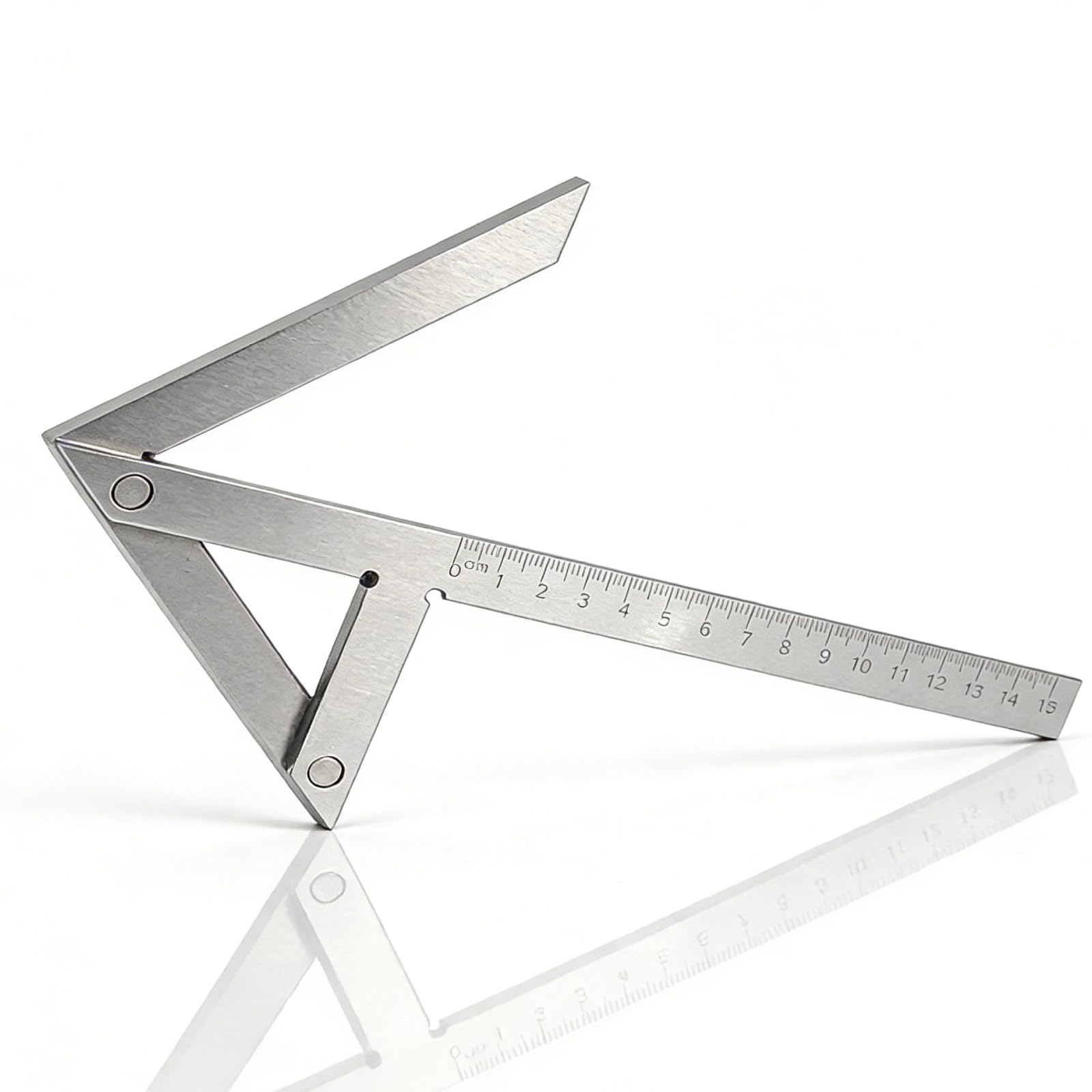 Zentrierwinkel Lineal, 150 x 130mm Zentrumsfinder Mittenfinder Mittenlehre, Mittelmarkierungslehre Zentrierwinkelsucher Winkelmessgerät 45° 90° Winkelmesser Mittellehre Zentrierlehre Anreißwerkzeug