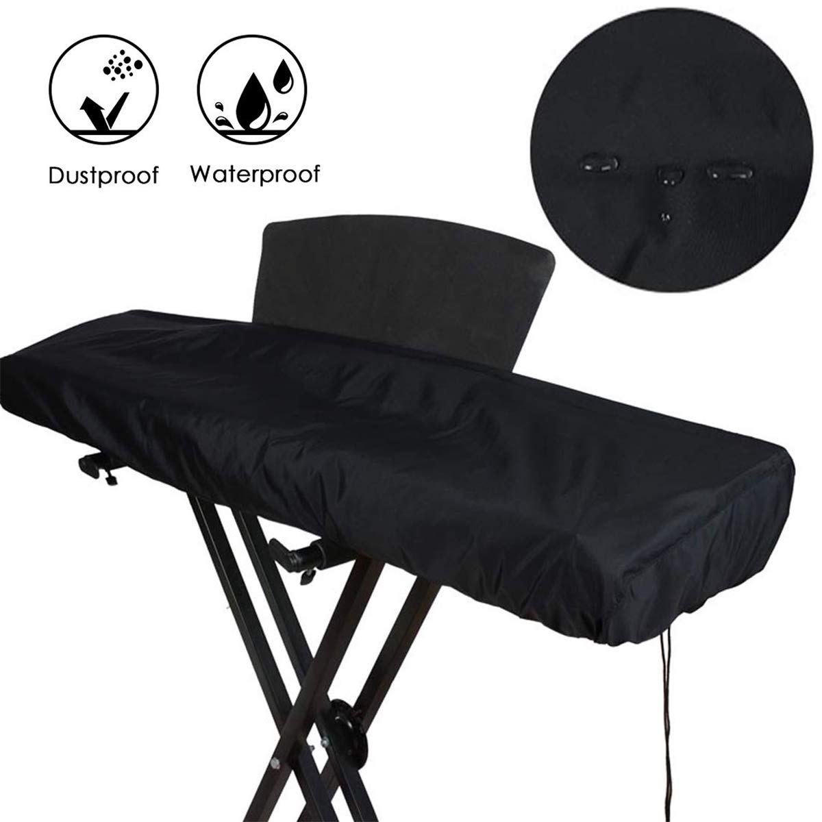 Housse Anti-Poussière Pour Piano Numérique 88 Touches – Taille 134 X 29 X 18 Cm – Compatible Yamaha, Casio, Roland